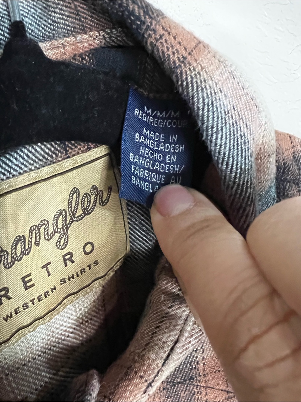 Wrangler Retro Brown Plaid Pearl Snap Flannel Western Cowboy Long‎ Sleeve Shirt - Picture 7 of 11